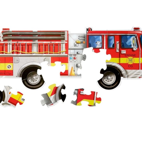 Lot of 2- Melissa & Doug 24pc floor puzzles - Traffic & Truck - Picture 7 of 8